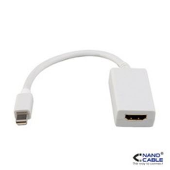 Conversor Mini Dp A Hdmi Mini Dp/m-hdmi/h Blanco 15 Cm Nanocable 10.16.0102-w