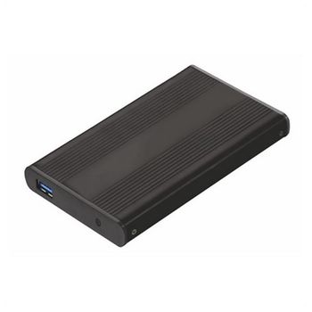 Caja Externa Tooq Tqe-2524b Hd 2.5" Sata Iii-usb 3.0 Fat32 / Ntfs / Ext2 / Hfs Aluminio Negro