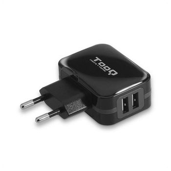 Cargador De Pared Tooq Tqwc-1s02 Usb X 2 17w Negro