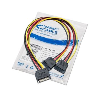 Nanocable Cable Sata Alimentacion Sata A Doble Sata M/h 0.30