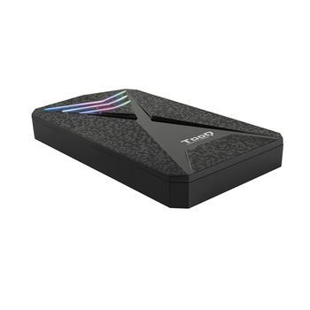 Tooq Tqe-2550rgb Caja Para Disco Duro Externo 2.5" Carcasa De Disco Duro/ssd Negro