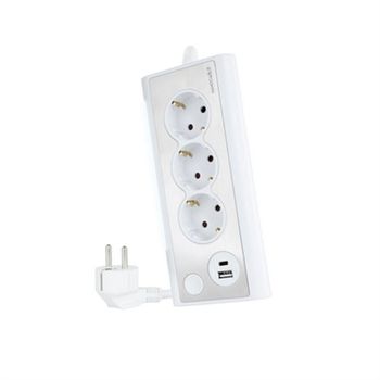 Regleta 3 Tomas Schuko Nanocable 10.37.0013-w Usb X 2