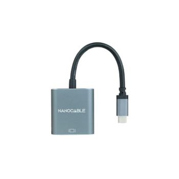 Conversor Usb-c A Vga. Aluminio 10 Cm Gris Nanocable