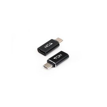 Adaptador Micro Usb A Usb-c B/m - Usb-c/h Negro Nanocable