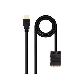 Conversor Hdmi A Vga 1.8 M Negro Nanocable