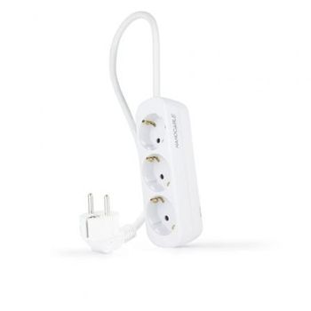 Regleta Nanocable 10.38.0003-ns/ 3 Tomas De Corriente/ Cable 1.4m/ Blanca