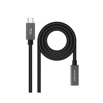 Cable Usb-c 3.2 Gen2x2 20gbps 3a 4k Usb-c/m Usb-c/h 0.5 M Negro Nanocable