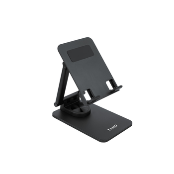 Soporte Tooq Plegable Para Tablet Hasta 12.9" Negro