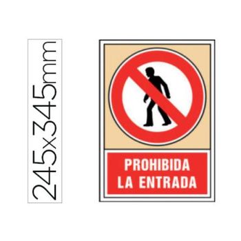 Pictograma Syssa Señal De Prohibicion Prohibida La Entrada En Pvc 245x345 M