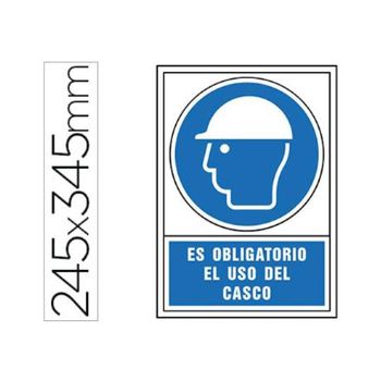 Pictograma Syssa Señal De Obligacion Es Obligatorio El Uso De Casco En Pvc