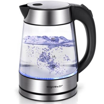 Hervidores De Agua De Vidrio Borosilicato  De 1,7 L, 2200w, Aigostar Chubby