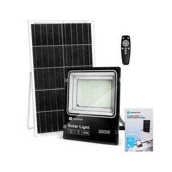 Proyector Led Aigostar Ip66 Con Panel Solar 300w 6500k