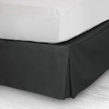 10xdiez Cubre Canapé Dim Grafito 148  - Cubre Somier Para Cama ( 1 - Cama 105 Cm ) | (cama 105 Cm - Negro Grafito)