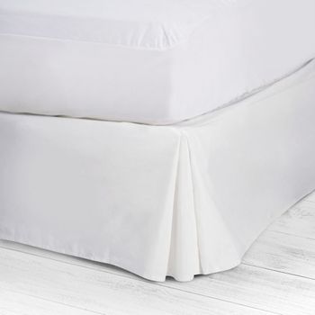 10xdiez Cubre Canapé Dim Blanco Nieve  - Cubre Somier Para Cama ( 1 - Cama 105 Cm ) | (cama 105 Cm - Blanco Nieve)