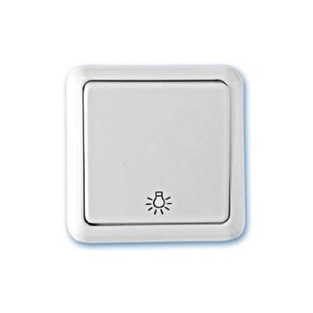 Pulsador Superfice Luz Blanco 65x65mm 10a 250v Gsc