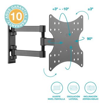 Soporte Tv De Pared De 10¨-32¨ De Hasta 15 Kg, Negro Ste311-b con Ofertas  en Carrefour