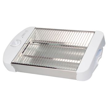 Avant - Tostador Horizontal Plano 600W. Termostato con indicador LED. para  Todo Tipo de Pan. Acero Inoxidable y con Bandeja recogemigas. Negro.