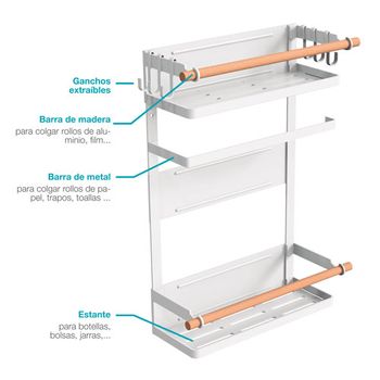 Compra Organizador archivo 2000 para infusiones y capsulas de cafe 6  compartimentos color negro 130x260x200mm