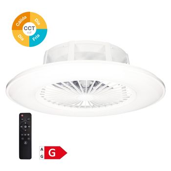 Ventilador De Techo 40w Silencioso Xl Ø152 Cm, Oro- Madera Oscura- Sin Luz-  Wifi + Mando A Distancia, Create - Wind Large Dc con Ofertas en Carrefour