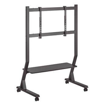  Soporte de suelo con ruedas para TV de 32 a 65 pulgadas, soporte  universal para TV con soporte de bandeja, soporte de TV de altura ajustable  con gestión de cables 