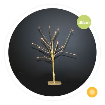 Árbol Decorativo Led Cumia 30cm Dorado