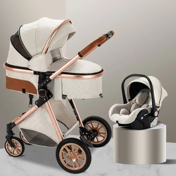 Bebelissimo - Carrito De Bebé Tres Piezas 3 En 1 - Silla De Paseo Para  Niños - Carricoche De 3 Piezas - 0-22kg - Nicea con Ofertas en Carrefour