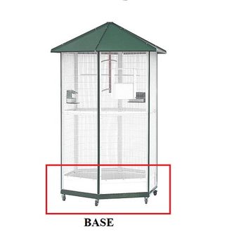 Base De Chapa Galvanizada Para Jaula Modular Tipo Voladero De 6 Lados Con Ruedas.