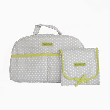 Bolso + Cambiador  100% Cot Bord Elephants (sin Pvc)