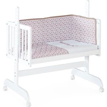 Lulu Castagnette Cradle Co-dodo Con Granate Liberty Set 55x85 Cm Rosa