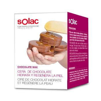 Solac Tw8605 Chocolate Wax - Paquete De 10 Discos De Cera Depilatoria Caliente De Chocolate, Hidrata Y Regenera La Piel, 200 G