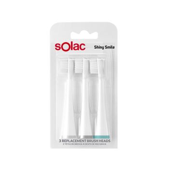 Set Of Toothbrush Solac Cabezales Shiny Smile Blanco