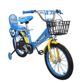 Bicicletas Infantiles Niños 3-8 Años Con Ruedines Y Cesta Color: Azul, 16  Pulgadas con Ofertas en Carrefour