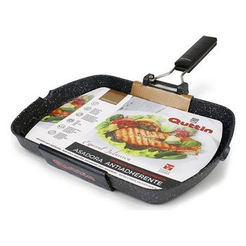 Plancha grill aluminio fundido inducción, Foddie, rayas, 40 cm