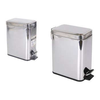 Cubo De Basura Confortime Plateado 5 L (29 X 14 X 30,5 Cm)