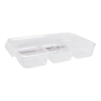 Organizador Multiusos Confortime Transparente Plástico (37,5 X 23,5 X 5,cm)