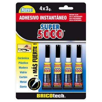 Adhesivo Instantáneo Bricotech Super 5000 3 G 4 Unidades