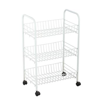 Carrito verdulero con ruedas 4 pisos metal 81 x 37 x 26 cm - Tienda online