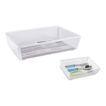 Organizador Para Cubiertos Confortime Metal Blanco (21,8 X 15,24 X 5,2 Cm)