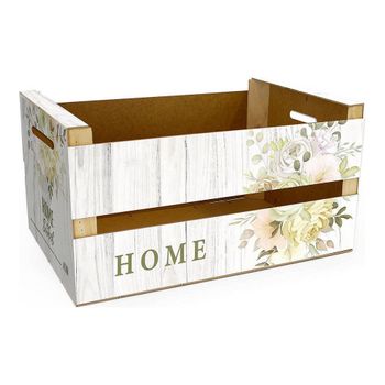 Caja De Almacenaje Confortime Home Brillo Flores (44 X 24,5 X 23 Cm)