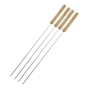 Set De Pinchos Para Barbacoa Wooow Metal Madera (4 Pcs)