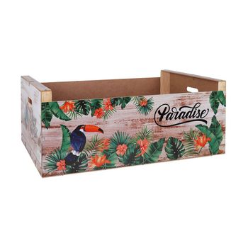 Caja De Almacenaje Confortime Paradise Madera (58 X 39 X 21 Cm)