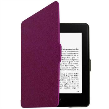 Ociodual Funda Con Tapa Cierre Magnético Cuero Sintetico Para Kindle Paperwhite 3/2/1 Gen. 7/6/5 Morada