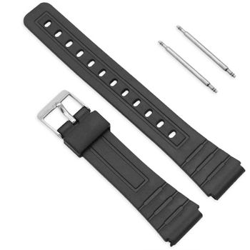 Ociodual Correa De Repuesto Silicona Pasadores Metal Compatible Con Reloj Casio F91w F-91w Negro