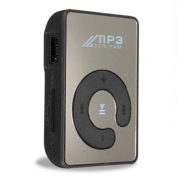 Ociodual Reproductor De Música Mp3 Negro Mini Usb Con Clip Batería Admite Tarjeta Micro Sd