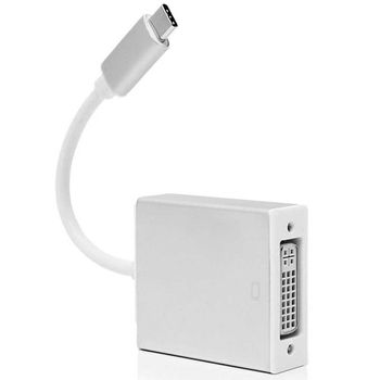 Ociodual Usb Tipo C A Dvi Hembra Adaptador Carga Usb-c Cable Convertidor Para Pc Portátil