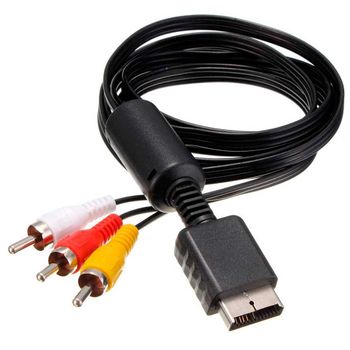 Cable Av De Repuesto 3 Rca De 1.8 M Compatible Con Ps1 Psx Ps2 Ps3. Óptima Calidad De Imagen Ociodual