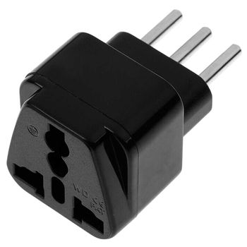 Ociodual Adaptador De Vieja De Enchufe Americano Inglés Europeo A Enchufe Italiano 3 Pines Negro