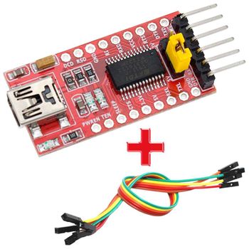 Ociodual Módulo Ft232rl Ftdi Mini Usb A Ttl Conversor Serial 3,3-5v Con Cable Puerto Adaptador