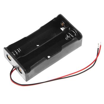 Ociodual Carcasa Porta Pilas Para 2 Baterías De Litio Li-ion 3.7v 18650 2s1p Negra Caja Batería