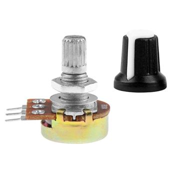 Ociodual Embellecedor Boton Blanco + Potenciometro B10k Lineal 10k Para Raspberry Knob 15mm